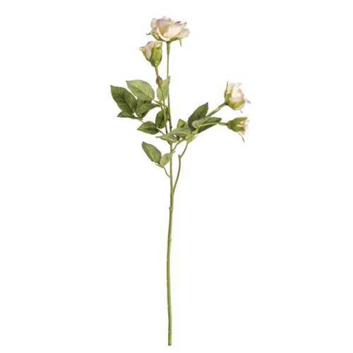 Decorer - Trandafir artificial 4 flori roz pudrat 39h