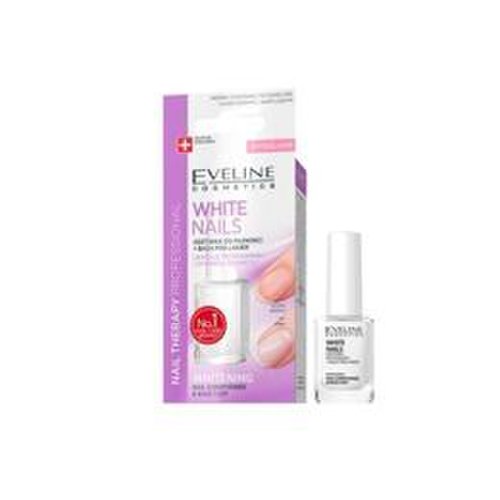 Tratament pentru unghii, Eveline Cosmetics, White Nails, Conditioner & Baza, 12 ml