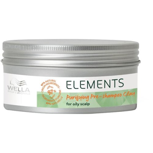 Tratament Purifiant Pre-samponare pentru Scalp Gras - Wella Professionals Elements Purifying Pre-shampoo Clay for Oily Scalp, 225 ml