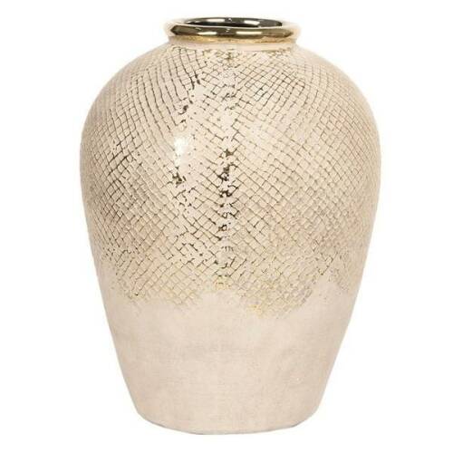Decorer - Vaza decorativa ceramica aurie diametru 22 cm x 29 cm