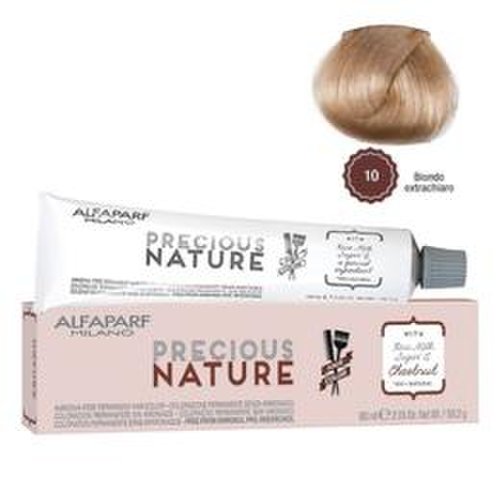 Vopsea Permanenta Fara Amoniac - Alfaparf Milano Precious Nature Ammonia-Free Permanent Hair Color, nuanta 10 Biondo Extrachiaro