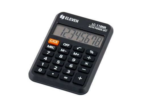 Calculator de buzunar 8 digiti 88 x 58 x 11 mm Eleven LC-110NR