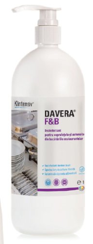 DAVERA F&B 1L - Dezinfectant pentru suprafete RTU pentru restaurante cantine si alte locuri publice de servire a mancarii