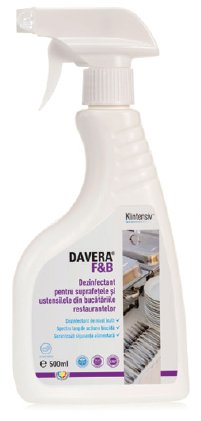 DAVERA F&B 500 ml - Dezinfectant pentru suprafete RTU pentru restaurante cantine si alte locuri publice de servire a mancarii