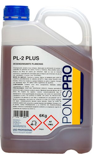 Detergent concentrat decapant degresant pentru plite fierbinti PL 2 PLUS Asevi 5L