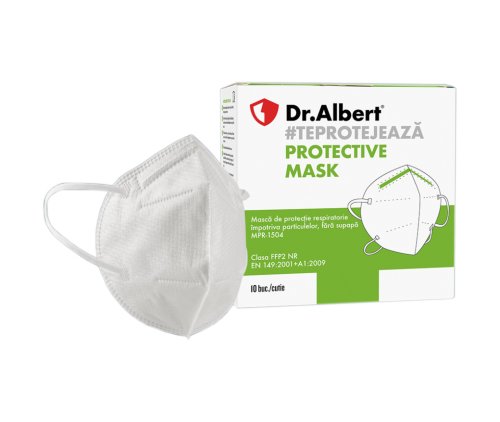 Dr. Albert - Masca pentru protectie respiratorie ffp2 fara supapa in 5 straturi dr albert