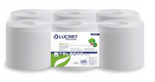 Lucart - Prosoape de hartie tip rola 2 straturi hartie reciclata ecolabel 100