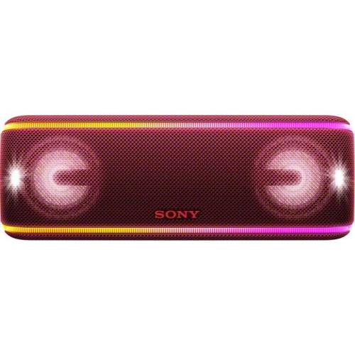 Sony - Boxa portabila srsxb41r, extra bass, live sound, bluetooth, nfc, wi-fi, wireless party chain, party booster, rezistenta la apa, efect de lumini, rosu