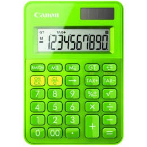 Calculator birou Canon LS100KMGR, 10 digiti, dual power, verde