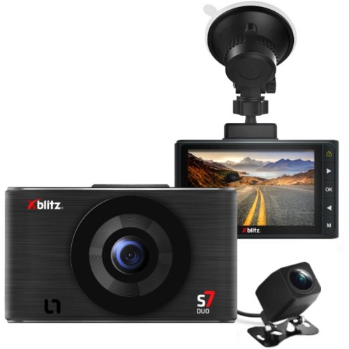 Camera auto DVR Xblitz S7 Duo Dual fata/spate, Full HD, Black