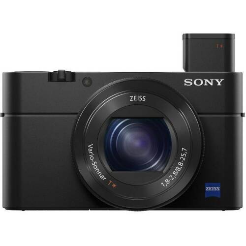 Sony - Camera foto dcs-rx100 iv black, 20.2 mp, cmos 1 (13.2 x 8.8 mm), 2.9x optical zoom, 3 tft lcd, optical steadyshot, filmare 4k (30fps), wifi, nfc