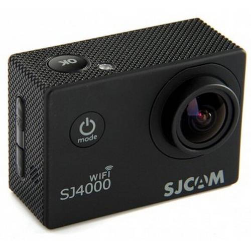 Camera video actiune SJ4000 Wifi neagra, include carcasa rezistenta la apa (pana la 30m), rezolutie senzor: 12 mega pixeli