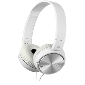 Sony - Casti audio mdrzx110naw, tip dj, microfon, izolare zgomot, alb
