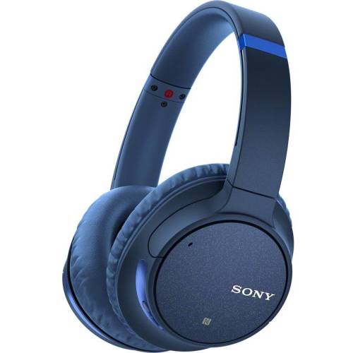 Sony - Casti audio wh-ch700nl, noise canceling, google assistant, wireless, bluetooth, nfc, albastru