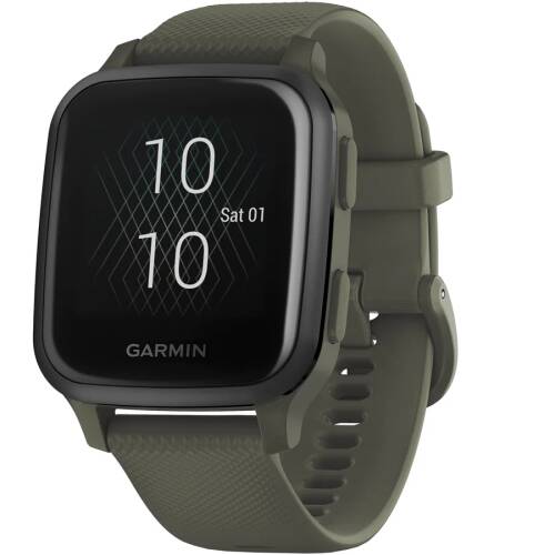 Garmin - Ceas smartwatch venu sq, music edition, moss/slate