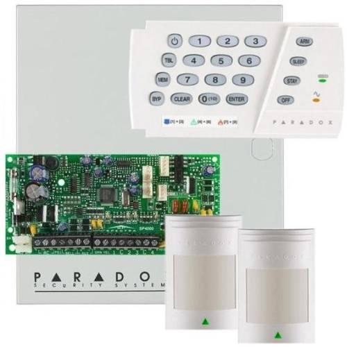 Centrală Paradox SP4000 Include tastatura K636,detector 476+ -2buc si cutie cu traf