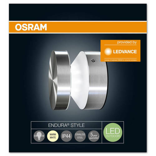 Osram - Corp led pentru exterior endura style cylinder ceiling, 6w, lumina calda(3000k), culoare carcasa: argintie