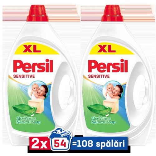 Detergent lichid pentru rufe Persil Sensitive Gel , 108 spalari, 2x2.43L