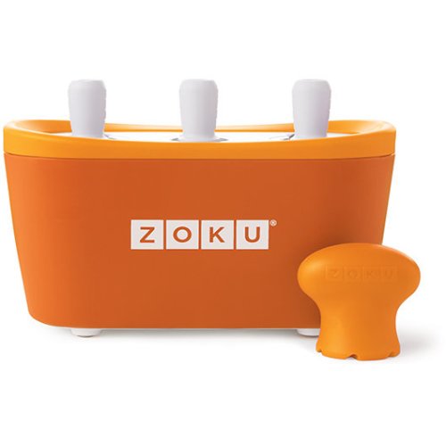 Dispozitiv pentru preparare inghetata instant ZK101 OR, 3 incinte, portocaliu