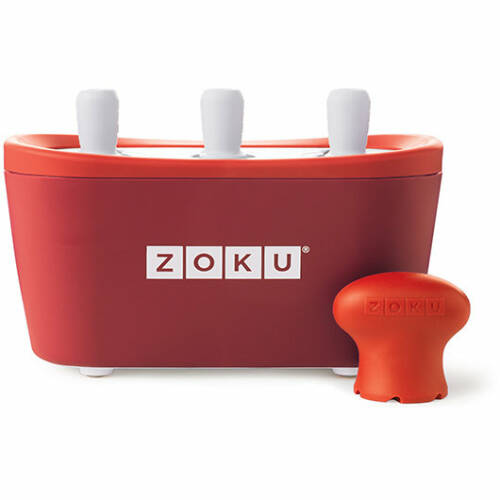 Dispozitiv pentru preparare inghetata instant ZK101 RD, 3 incinte, rosu