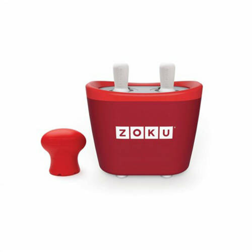 Zoku - Dispozitiv pentru preparare inghetata instant zk107 rd, 2 incinte, rosu