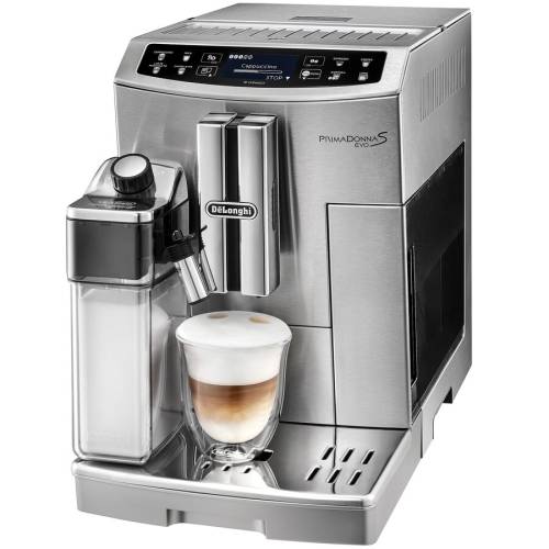 Espressor automat DeLonghi PrimaDonna Elite ECAM 510.55.M, 1450 W, 15 bar, 1.8 l, carafa lapte, display LCD, argintiu