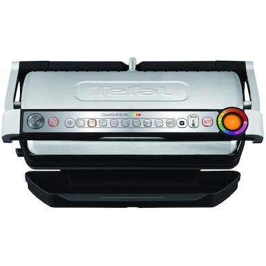Gratar electric TEFAL GC724D12 OptiGrill+ XL Snacking & Baking, 2000W, 9 programe de gatire, indicator pentru nivelul de gatire, argintiu