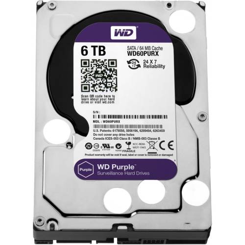 Hard disk Western Digital New Purple 6TB SATA-III IntelliPower 64MB
