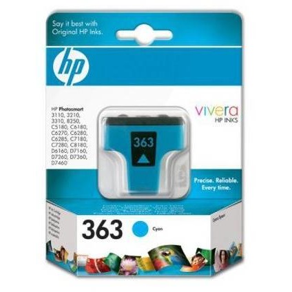 HP Ink no. 363 Cyan Cartridge 4ml for Photosmart8250 C8771EE