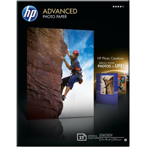 HP Q8696A Paper Advanced Glossy Photo 13 x 18 cm borderless 250 g/m2 25 sheets Q8696A
