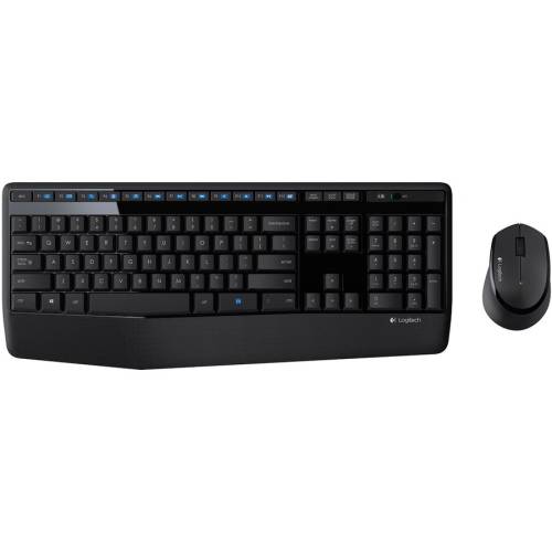 Logitech - Kit mouse wireless+ tastatura mk345, black