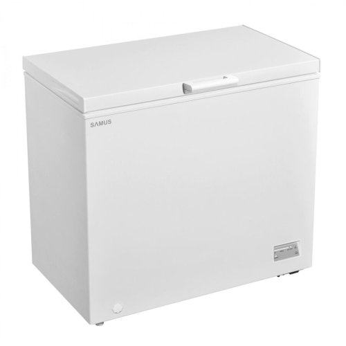 Lada frigorifica Samus LS271A+, 251 L, Termostat reglabil, Functie Fast freeze, Interior aluminiu, L 95.4 cm, Clasa F, Alb