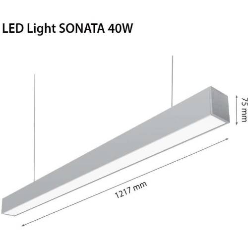 Lampa LED Sonata, 40W, IP20, 230V, lumina neutral (4000K)
