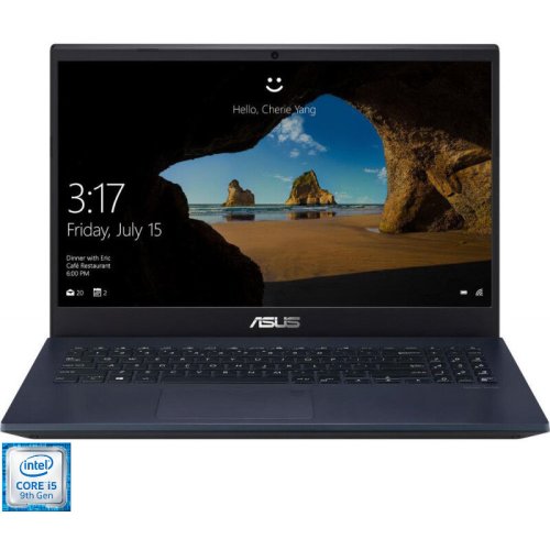 Laptop ASUS 15.6'' X571GT, FHD, Intel Core i5-9300H, 8GB DDR4, 512GB SSD, GeForce GTX 1650 4GB, No OS, Star Black