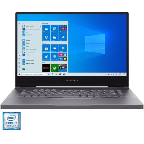 Laptop ASUS ProArt StudioBook Pro 15 W500G5T, 15.6 4K UHD, Intel Core i7-9750H, 48GB, 2TB SSD, Quadro RTX 5000 Max Q 16GB, Windows 10 Pro, Star Grey