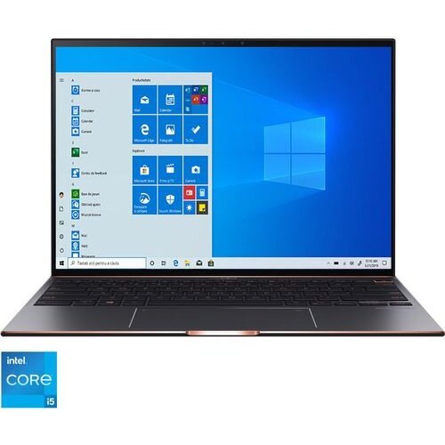 Laptop ASUS ZenBook S UX393EA cu procesor Intel® Core™ i5-1135G7 pana la 4.20 GHz, 13.9, Full HD, 16GB, 1TB SSD, Intel® Iris Xe Graphics, Windows 10 Pro, Jade Black