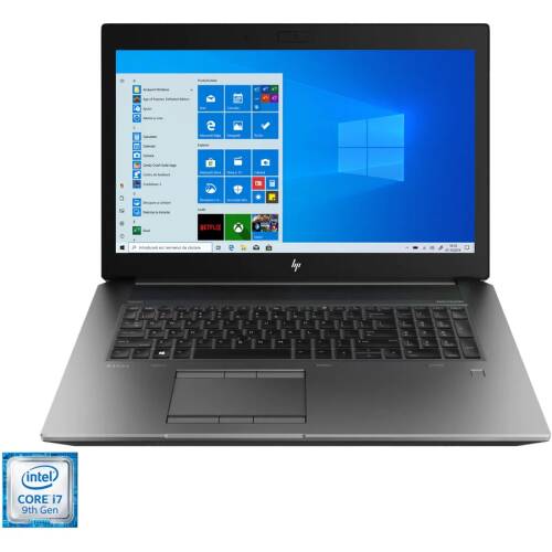 Laptop HP ZBook 17 G6, 17.3 FHD, Intel Core i7-9850H, 32GB, 512GB SSD, NVIDIA Quadro RTX 5000 16GB, Windows 10 Pro, Black