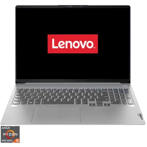 Laptop Lenovo IdeaPad 5 Pro 16ACH6 cu procesor AMD Ryzen 5 5600H, 16, WQXGA, 16GB, 512GB SSD, NVIDIA GeForce GTX 1650 4GB, No OS, Cloud Grey