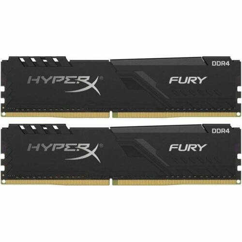 Memorie RAM HyperX FURY Black, DDR4, 16GB (Kit 2x8GB), 3200MHz, CL16