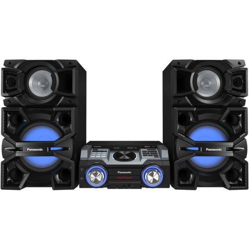 Panasonic - Minisistem audio hi-fi sc-max4000ek, cd player, tuner fm, airquaqe bass, max jukebox, max dj station, bluetooth, nfc, 2400w, 2 gb, usb, negru