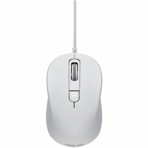 Asus - Mouse mu101c, optic, cu fir de 1.5 metri, usb, rezolutie 1000dpi, alb