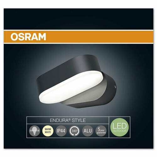 Osram - Plafoniera led endura style mini spot l, 8w, lumina calda(3000k), 320 lumeni, culoare carcasa: neagra