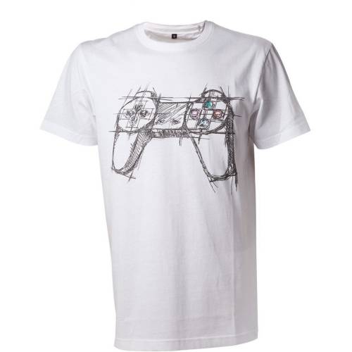 Bioworld Europe - Playstation white controller tshirt xl