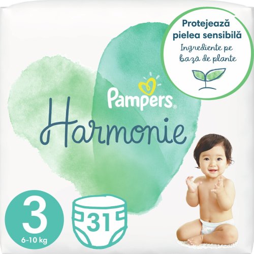 Scutece Pampers Harmonie Marimea 3, 6-10 kg, 31 buc