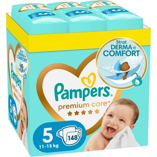 Scutece Pampers Premium Care Marimea 5, 11-16 kg, 148 buc