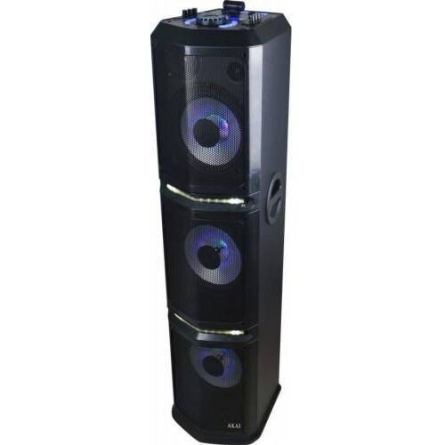 Sistem audio Akai DJ-4308A, Bluetooth, DJ effects, party light, baterie incorporata, negru