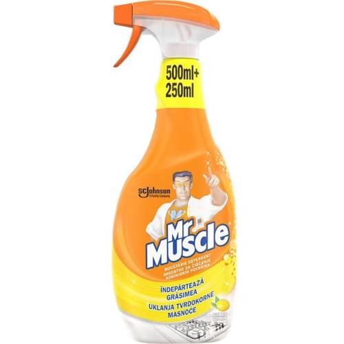 Solutie de curatare Mr Muscle Bucatarie, Lamaie, 500 ml+250 ml
