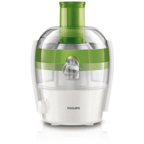 Philips - Storcator de fructe si legume viva collection hr1832/52, 500 w, recipient suc 0.5 l, recipient pulpa 1 l, 1 viteza, tub de alimentare 55 mm, alb/verde
