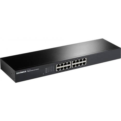 Switch 16 port 10/100/1000 Mbps, rackmount, metal-case