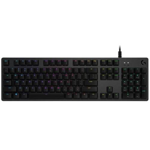 Tastatura mecanica gaming Logitech G512 RGB Lightsync, switch tactil, US Layout, Negru carbon